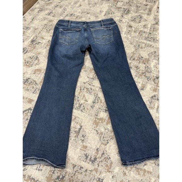 Silver Jeans Suki Slim Boot Blue Womens Size 33x33 Fits 37x31 - Picture 13 of 16